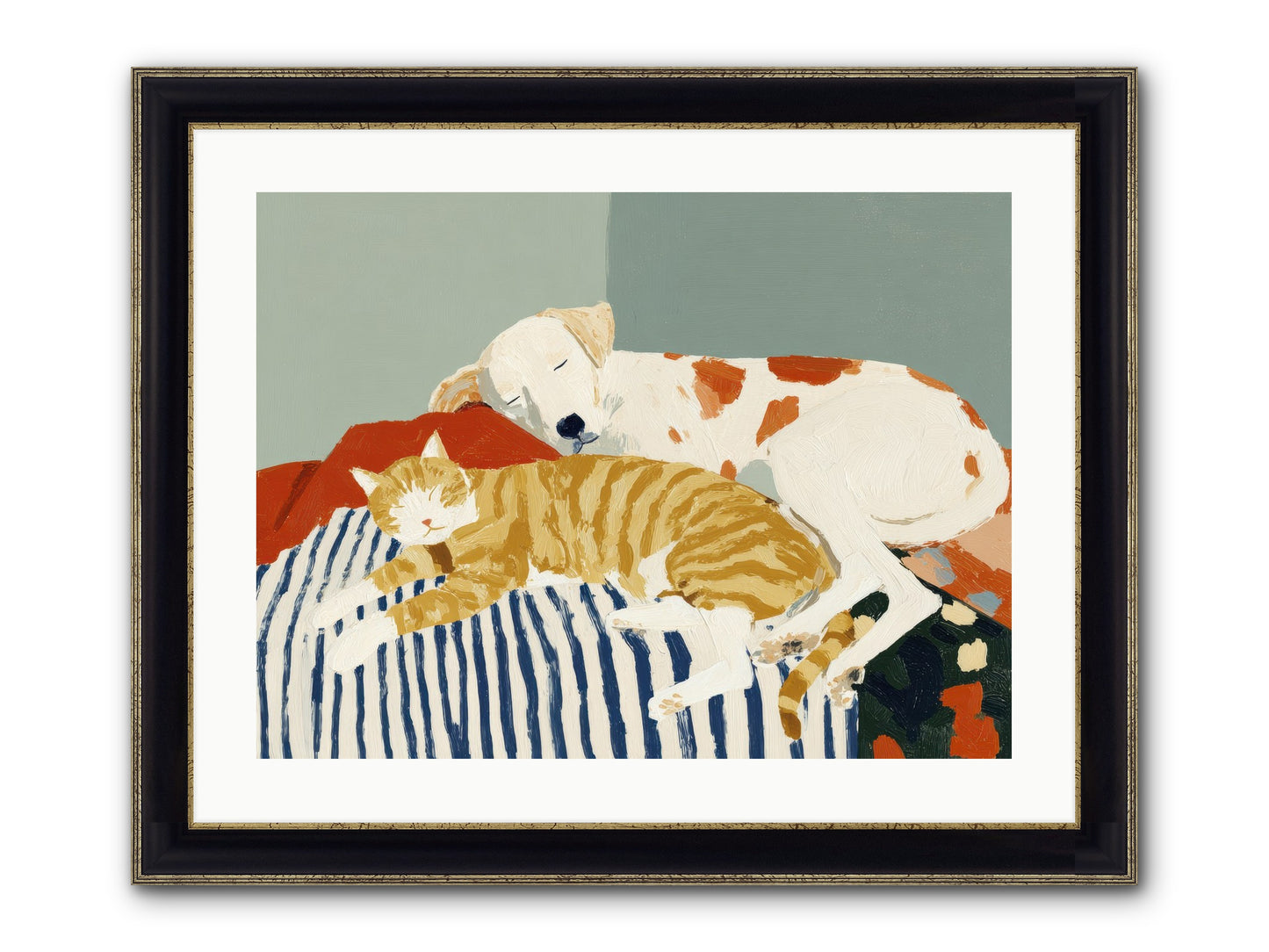 Morning Rituals Framed Print - Black & Gold 24x18
