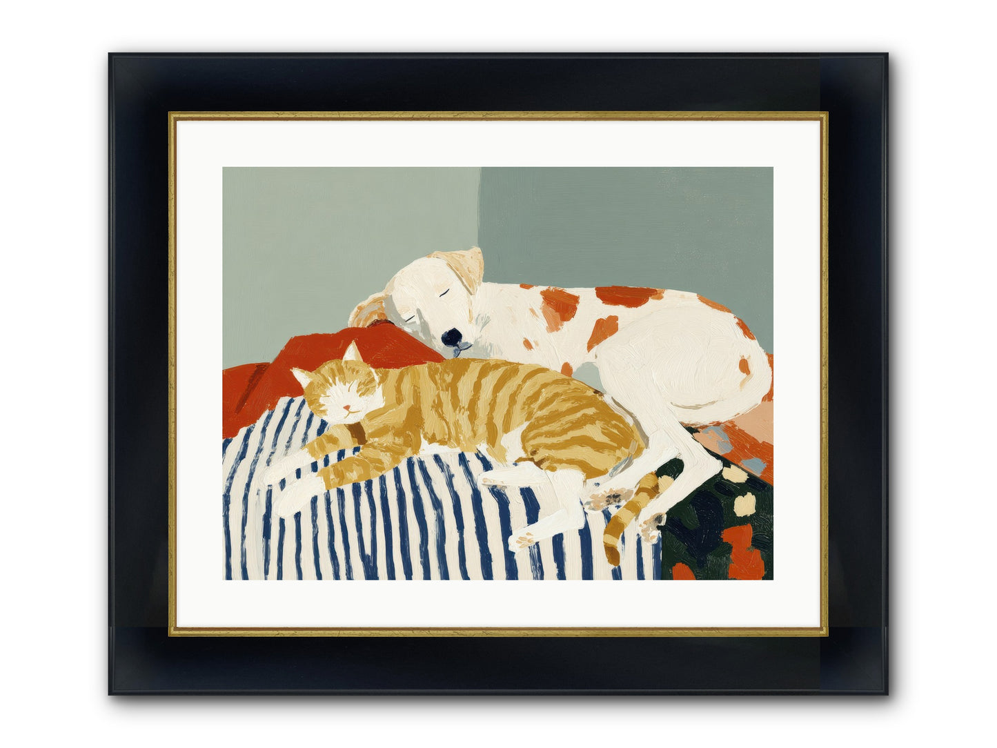 Morning Rituals Framed Print - Wide Black w/Gold 24x18
