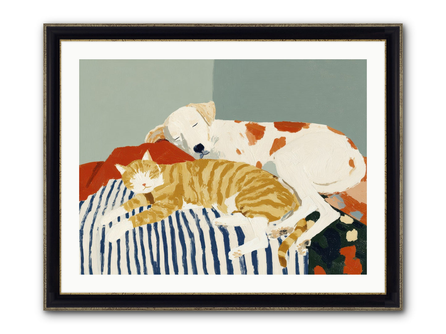 Morning Rituals Framed Print - Black & Gold 32x24