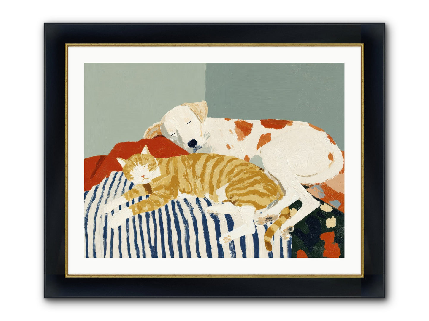 Morning Rituals Framed Print - Wide Black w/Gold 32x24