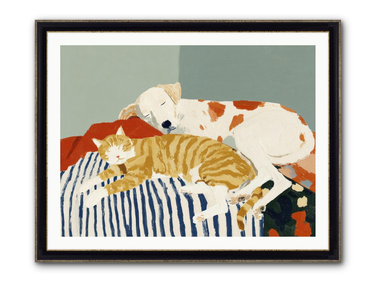 Morning Rituals Framed Print - Black & Gold 40x30