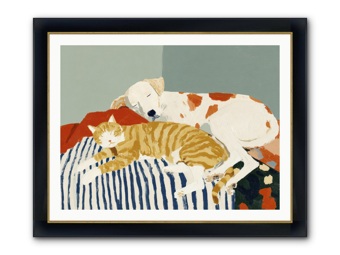 Morning Rituals Framed Print - Wide Black w/Gold 40x30