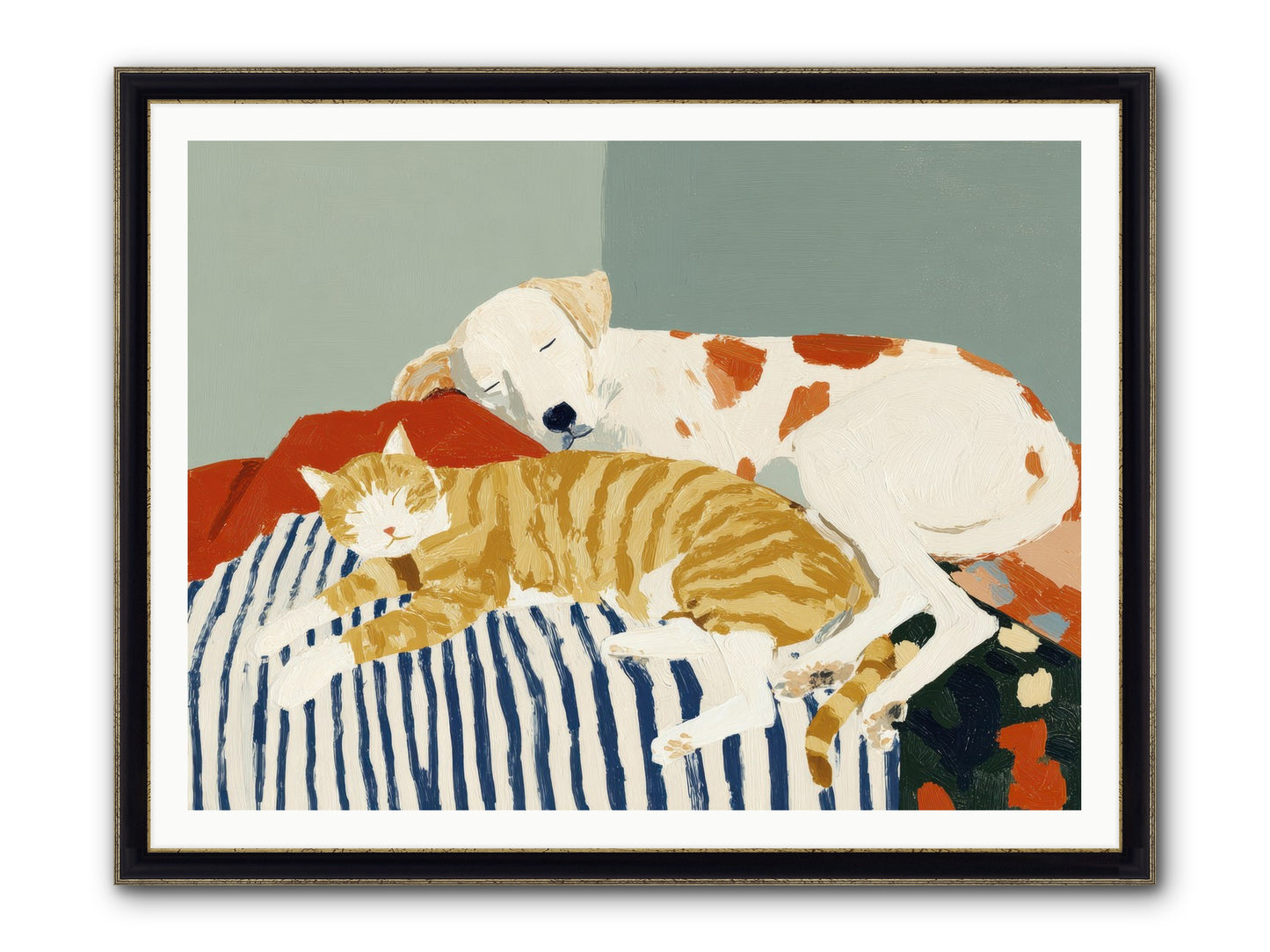 Morning Rituals Framed Print - Black & Gold 48x36