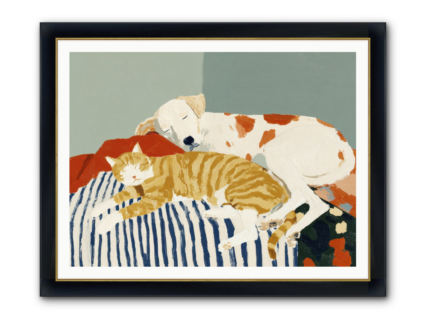 Morning Rituals Framed Print - Wide Black w/Gold 48x36