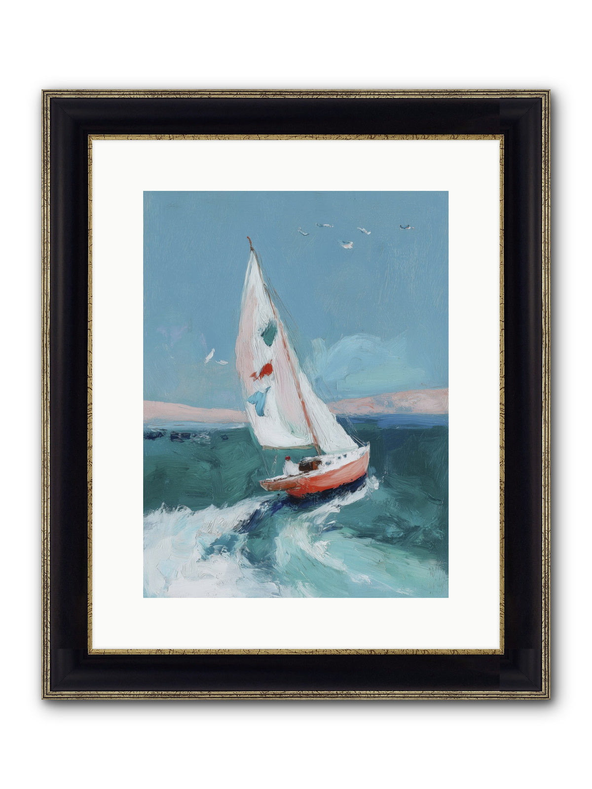Morning's First Breath Framed Print - Black & Gold 12x16