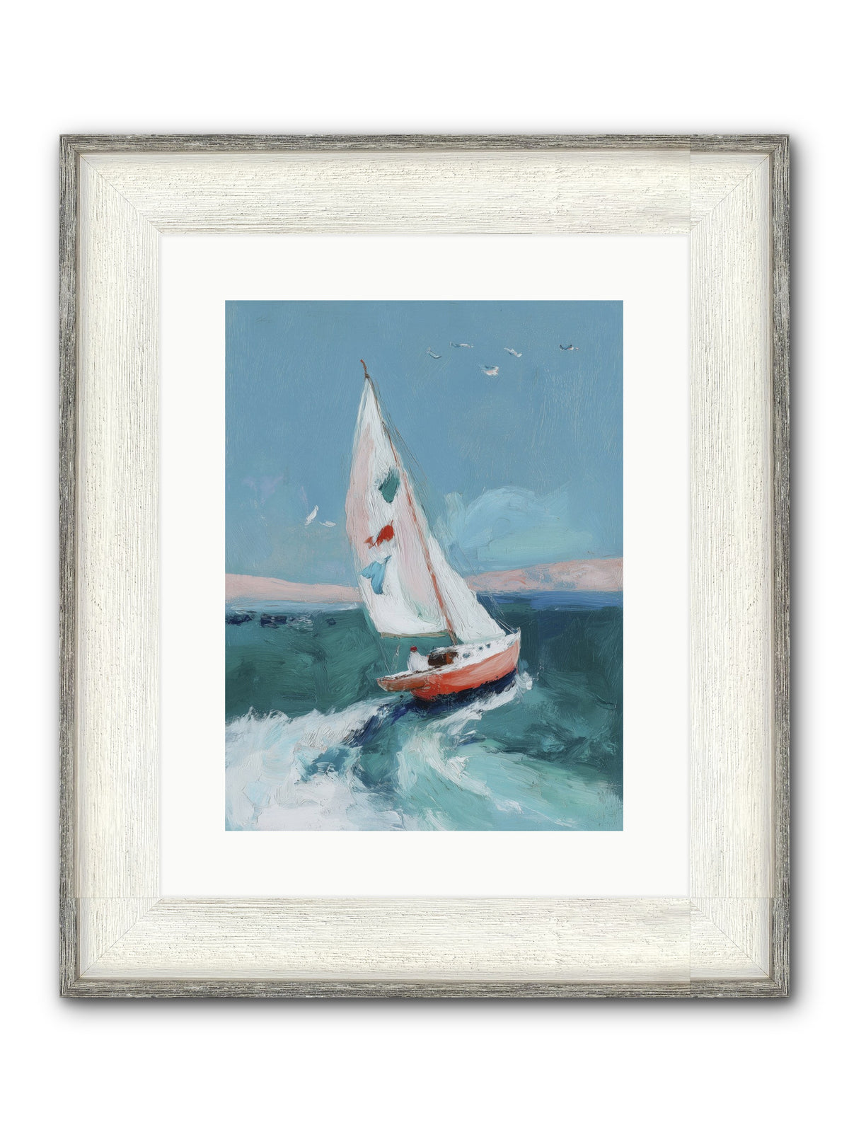 Morning's First Breath Framed Print - Driftwood White 12x16