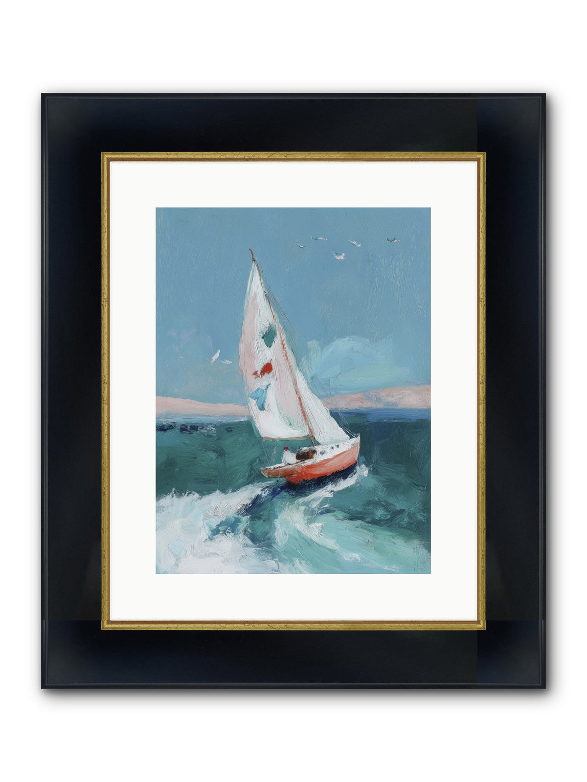 Morning's First Breath Framed Print - Wide Black w/Gold 12x16