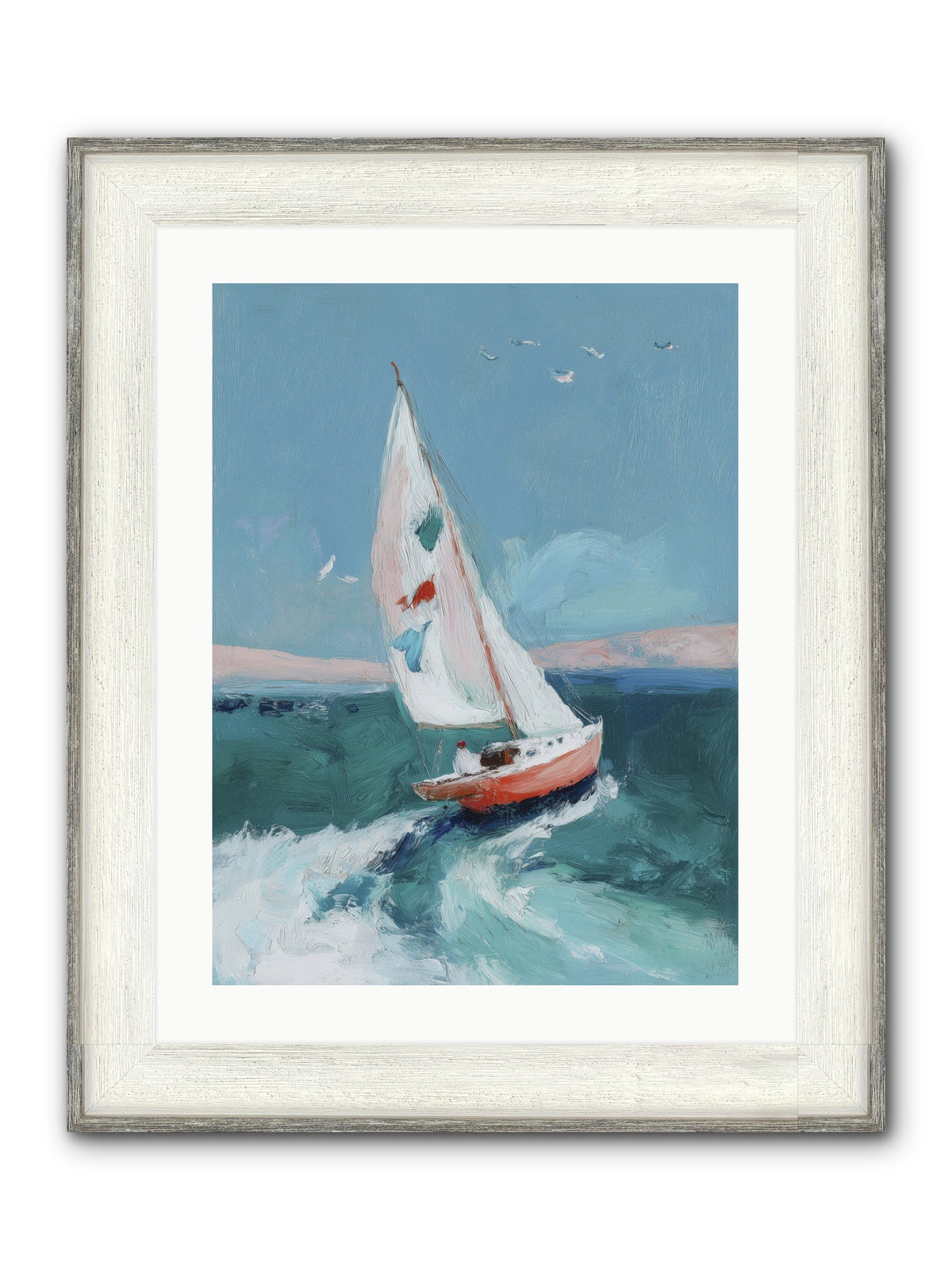 Morning's First Breath Framed Print - Driftwood White 18x24