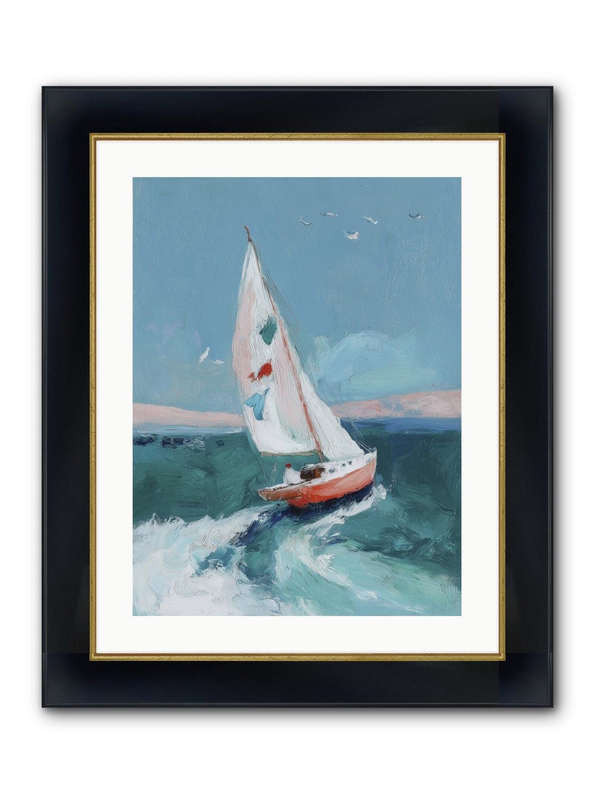 Morning's First Breath Framed Print - Wide Black w/Gold 18x24