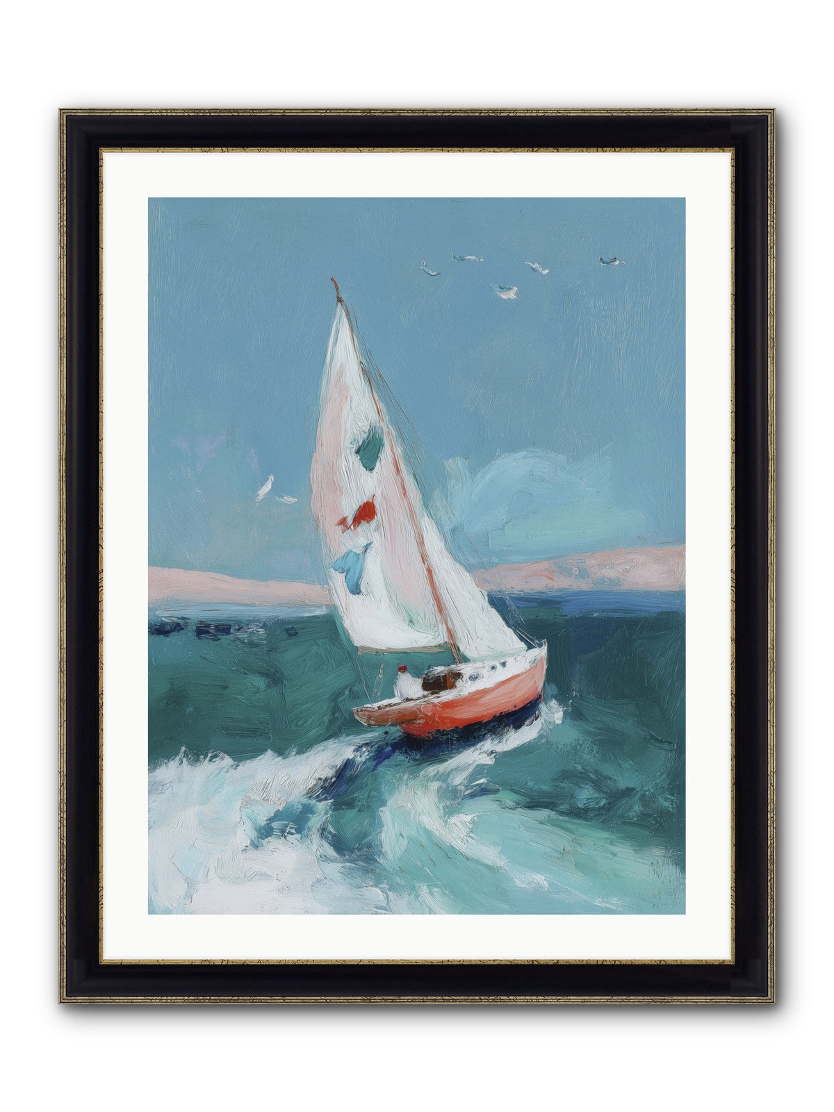 Morning's First Breath Framed Print - Black & Gold 24x32