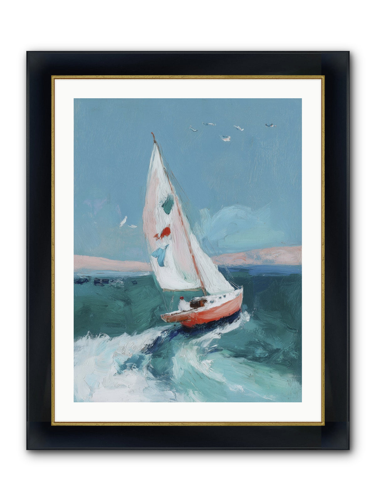 Morning's First Breath Framed Print - Wide Black w/Gold 24x32