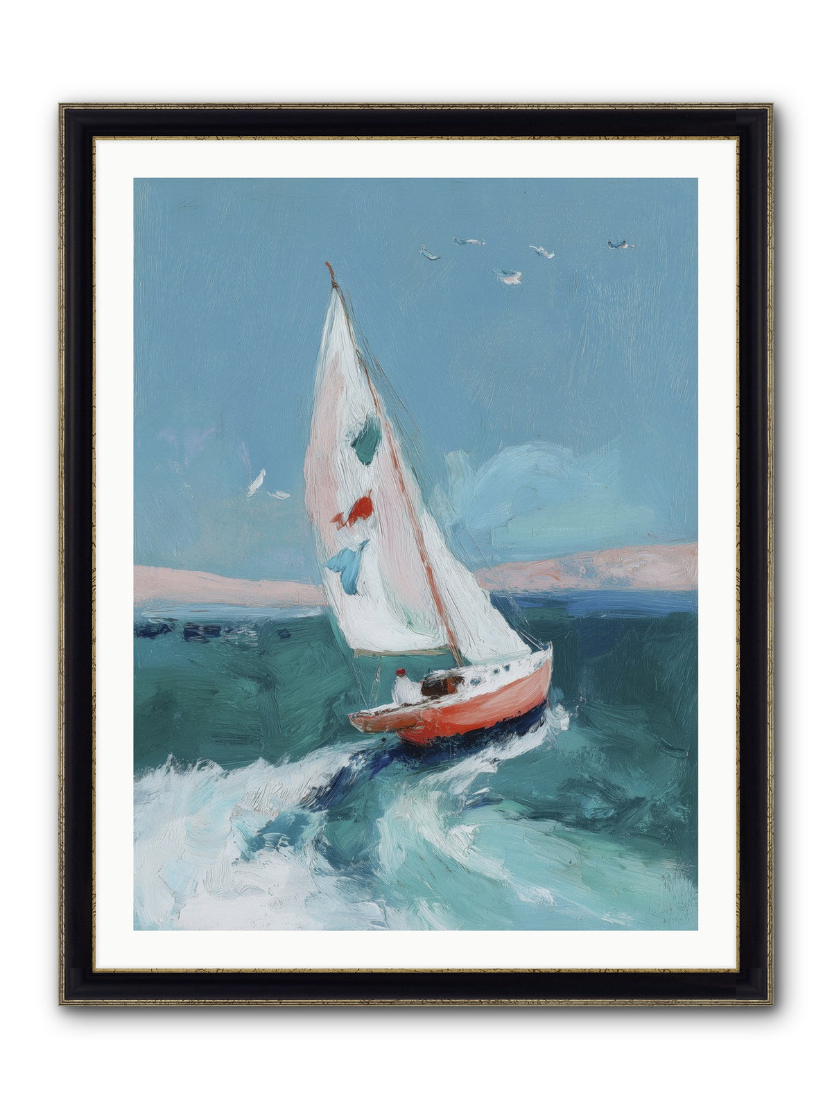 Morning's First Breath Framed Print - Black & Gold 30x40