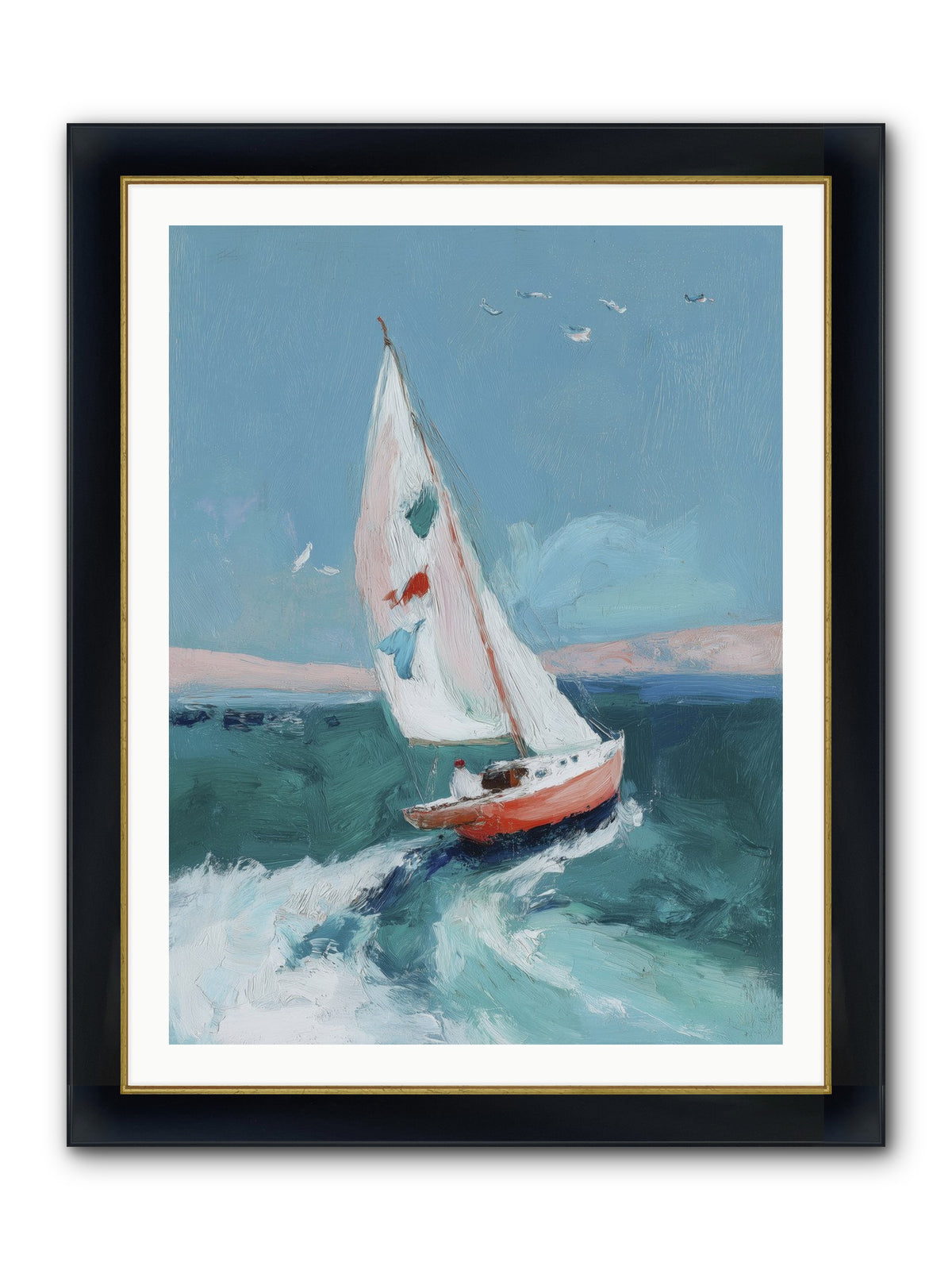 Morning's First Breath Framed Print - Wide Black w/Gold 30x40