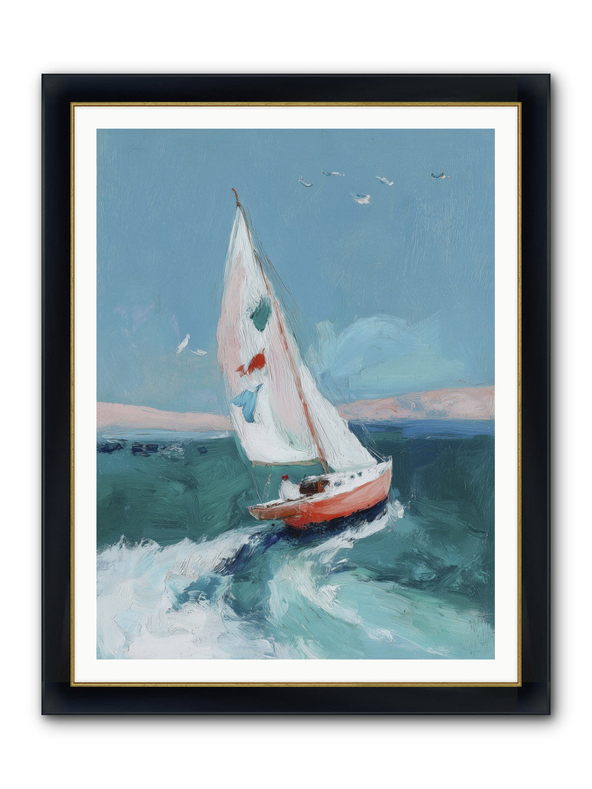 Morning's First Breath Framed Print - Wide Black w/Gold 36x48