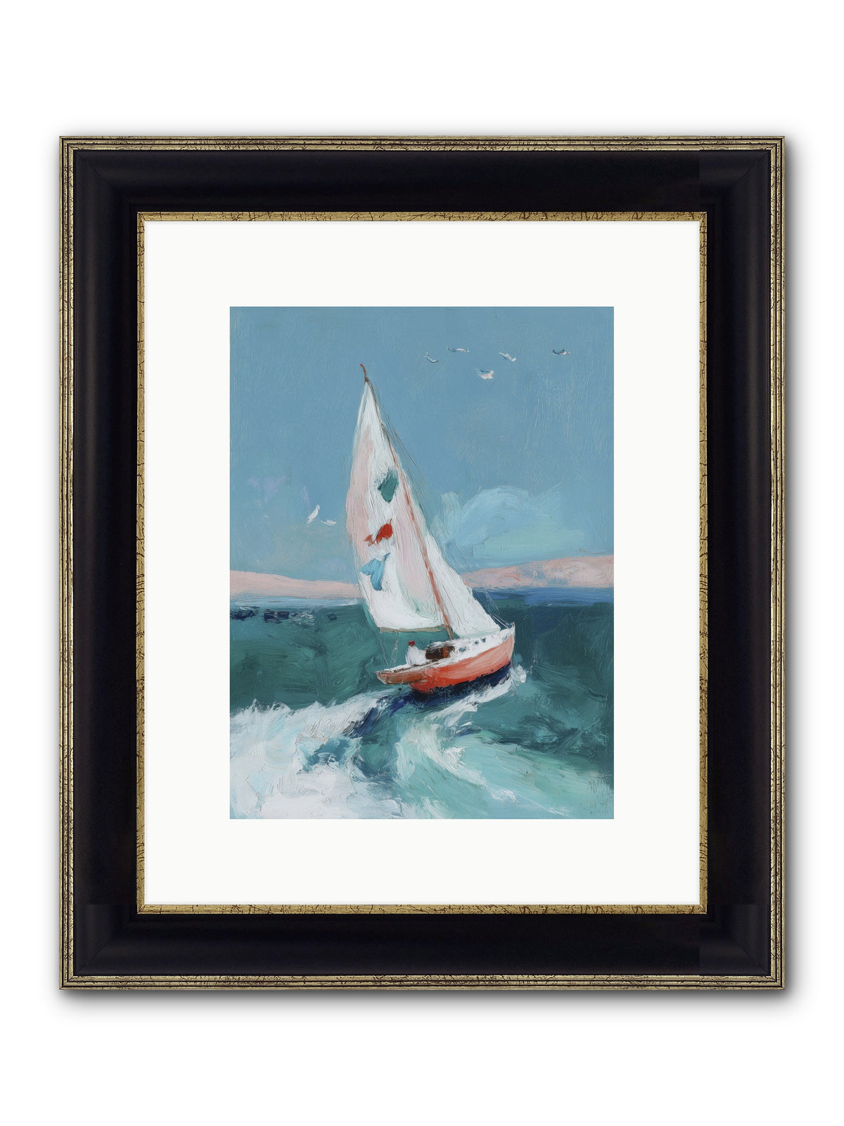 Morning's First Breath Framed Print - Black & Gold 9x12