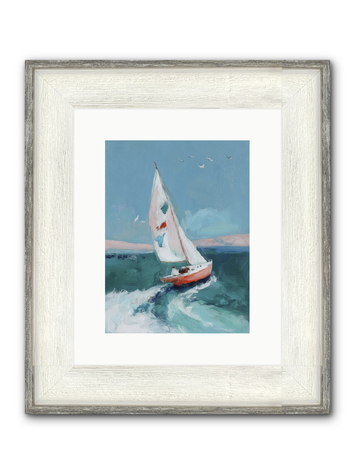 Morning's First Breath Framed Print - Driftwood White 9x12
