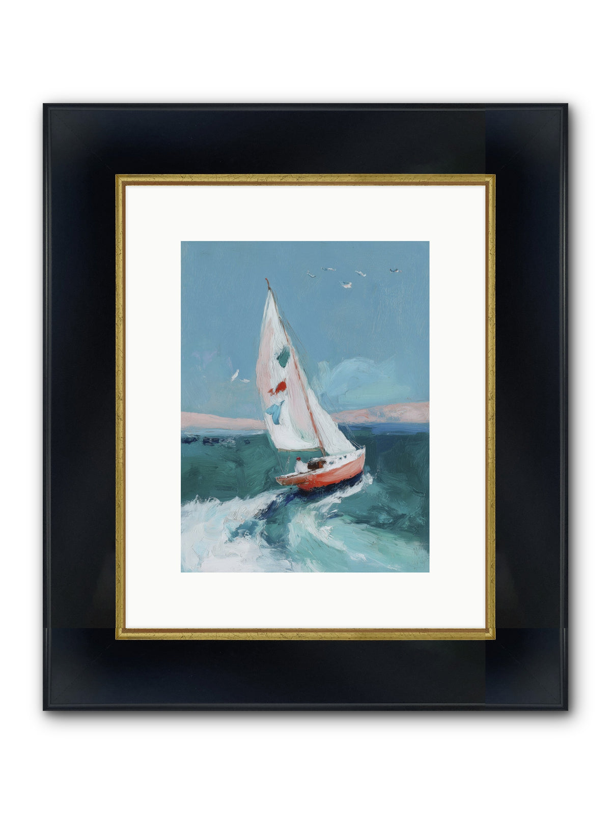 Morning's First Breath Framed Print - Wide Black w/Gold 9x12