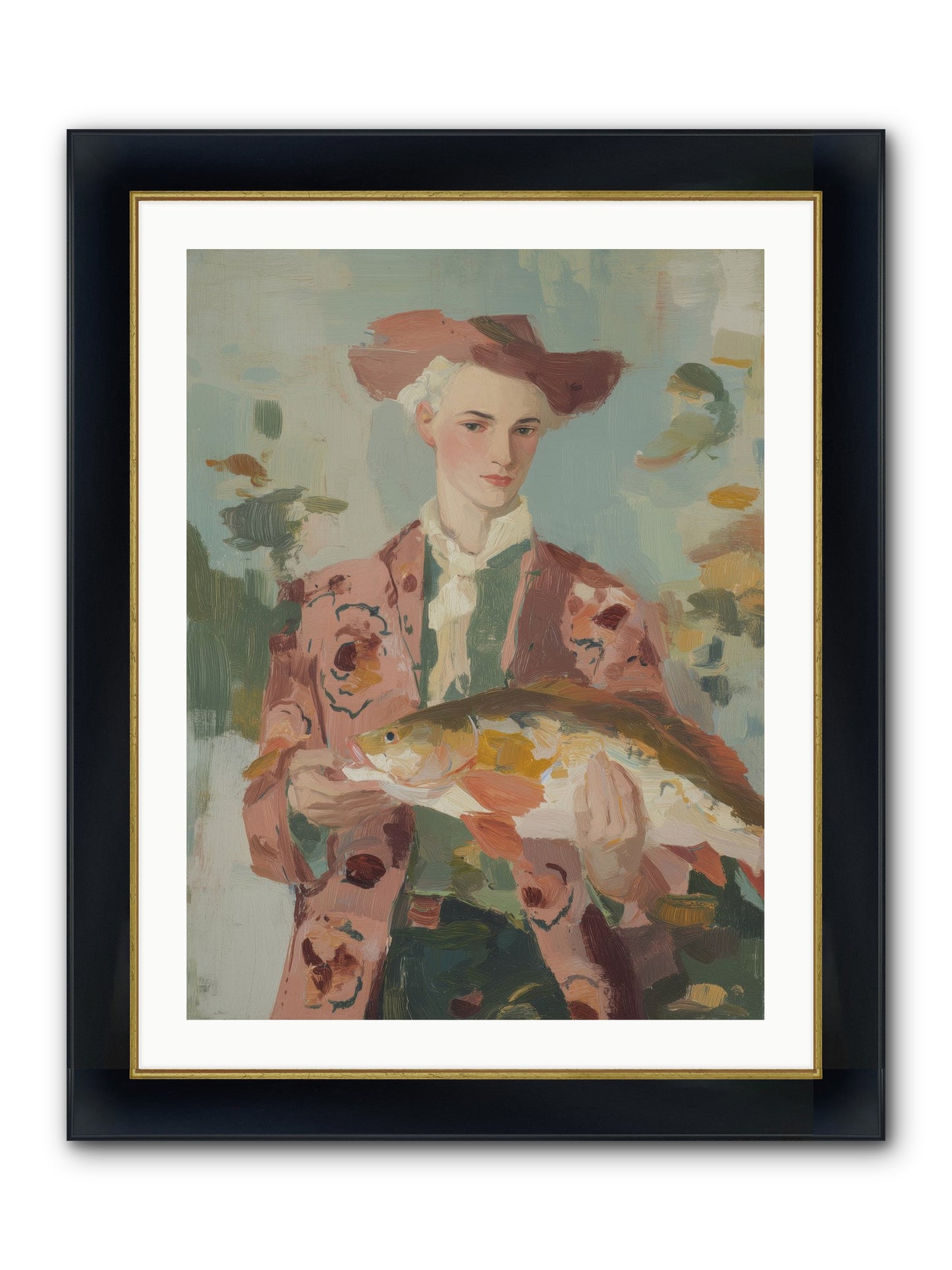 Morning's Promise Framed Print - Wide Black w/Gold 24x32