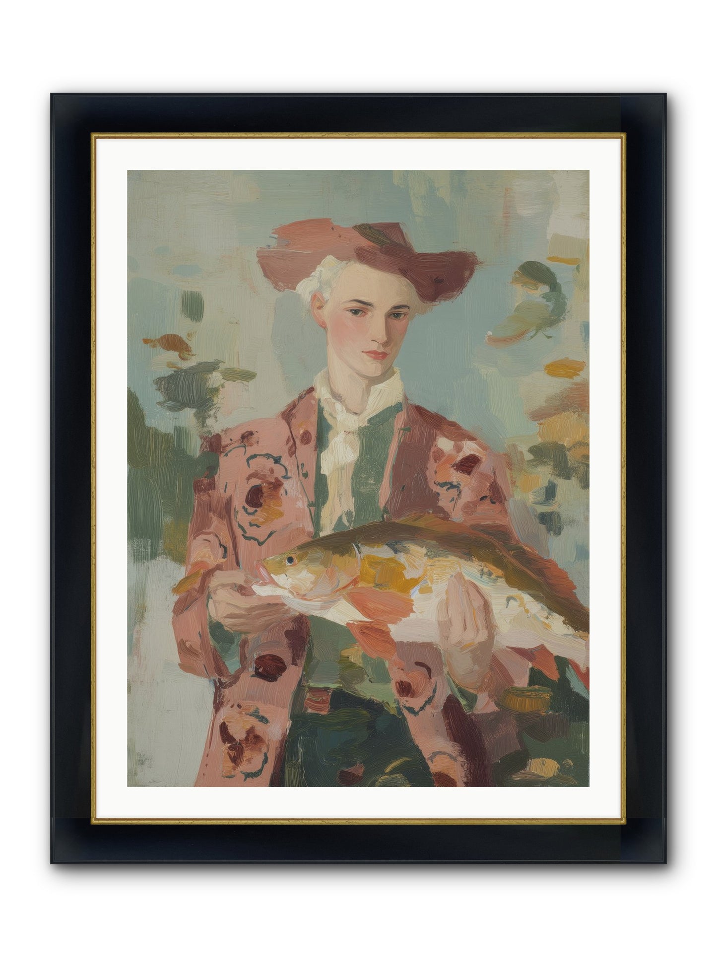 Morning's Promise Framed Print - Wide Black w/Gold 30x40