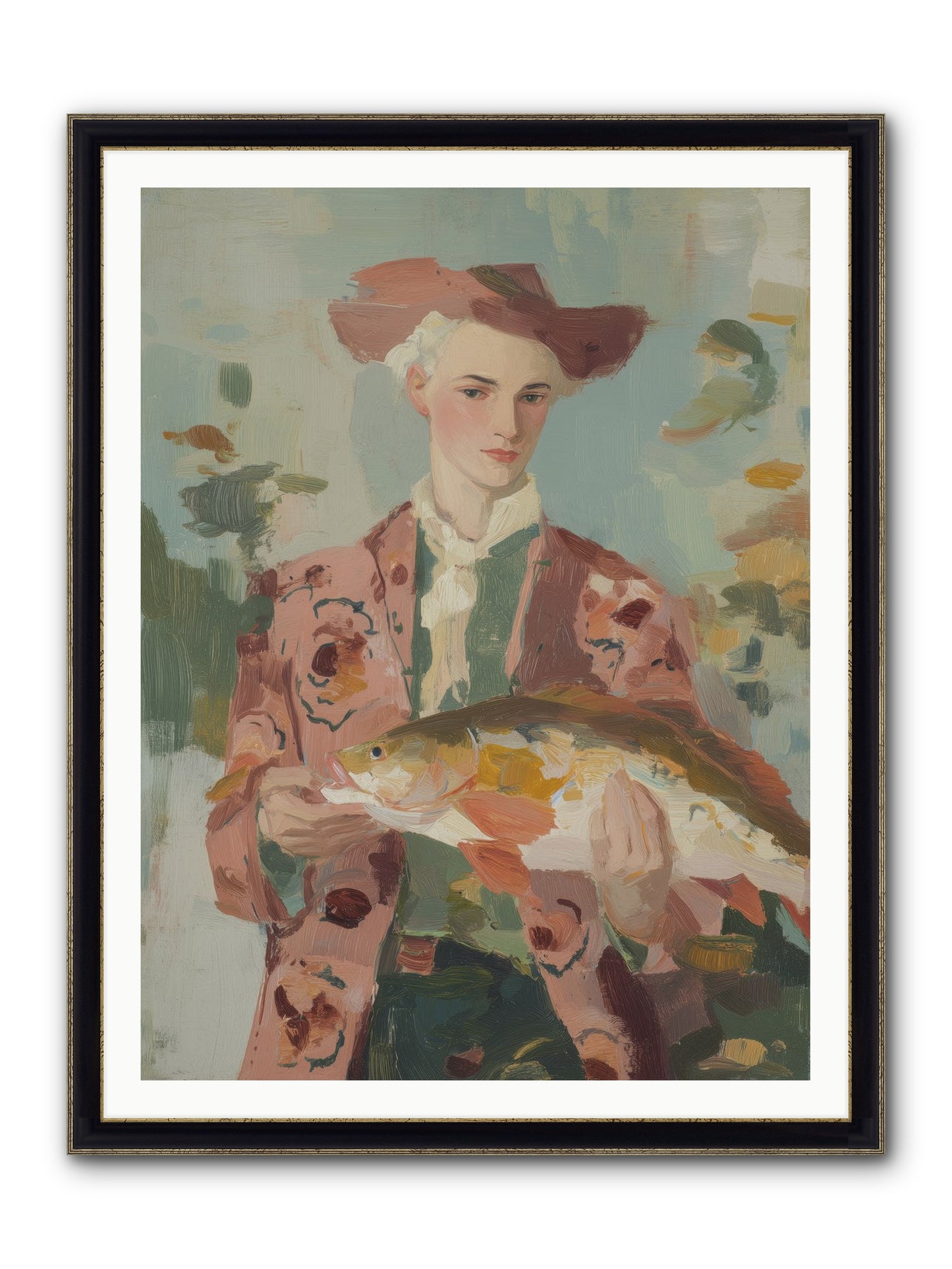 Morning's Promise Framed Print - Black & Gold 36x48