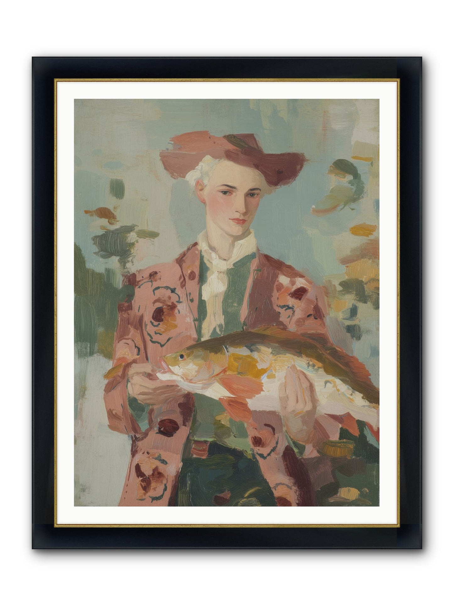 Morning's Promise Framed Print - Wide Black w/Gold 36x48