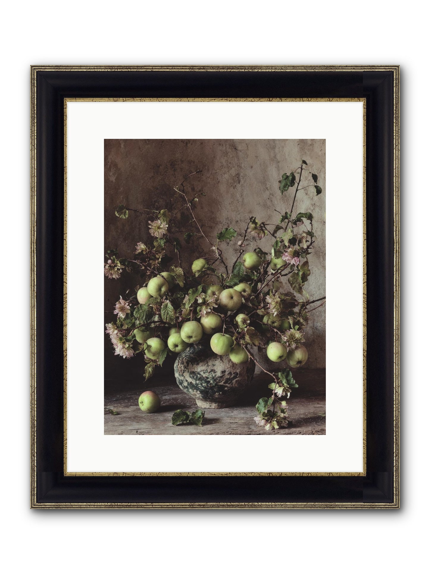 Morning Side Framed Print - Black & Gold 12x16