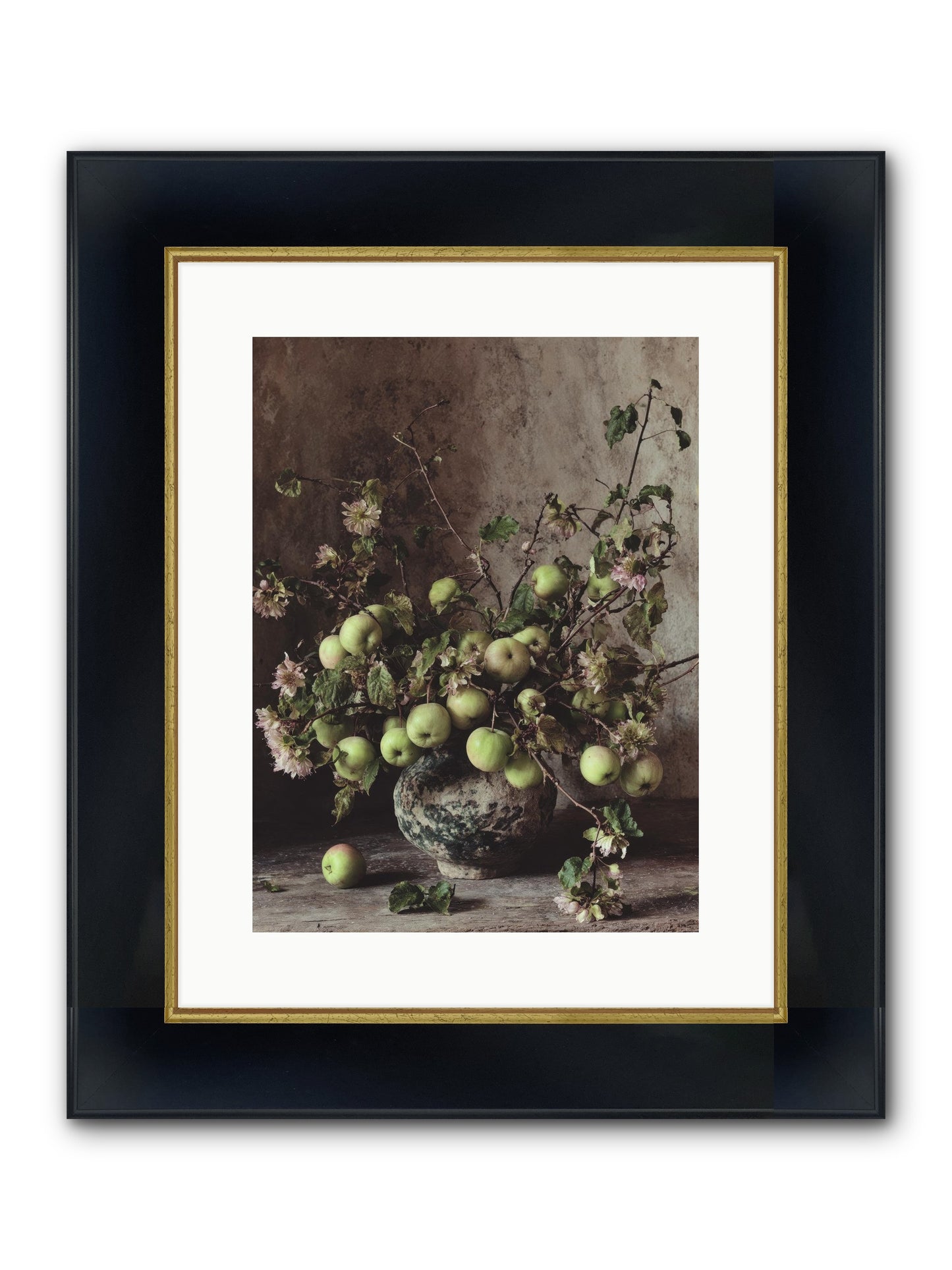 Morning Side Framed Print - Wide Black w/Gold 12x16