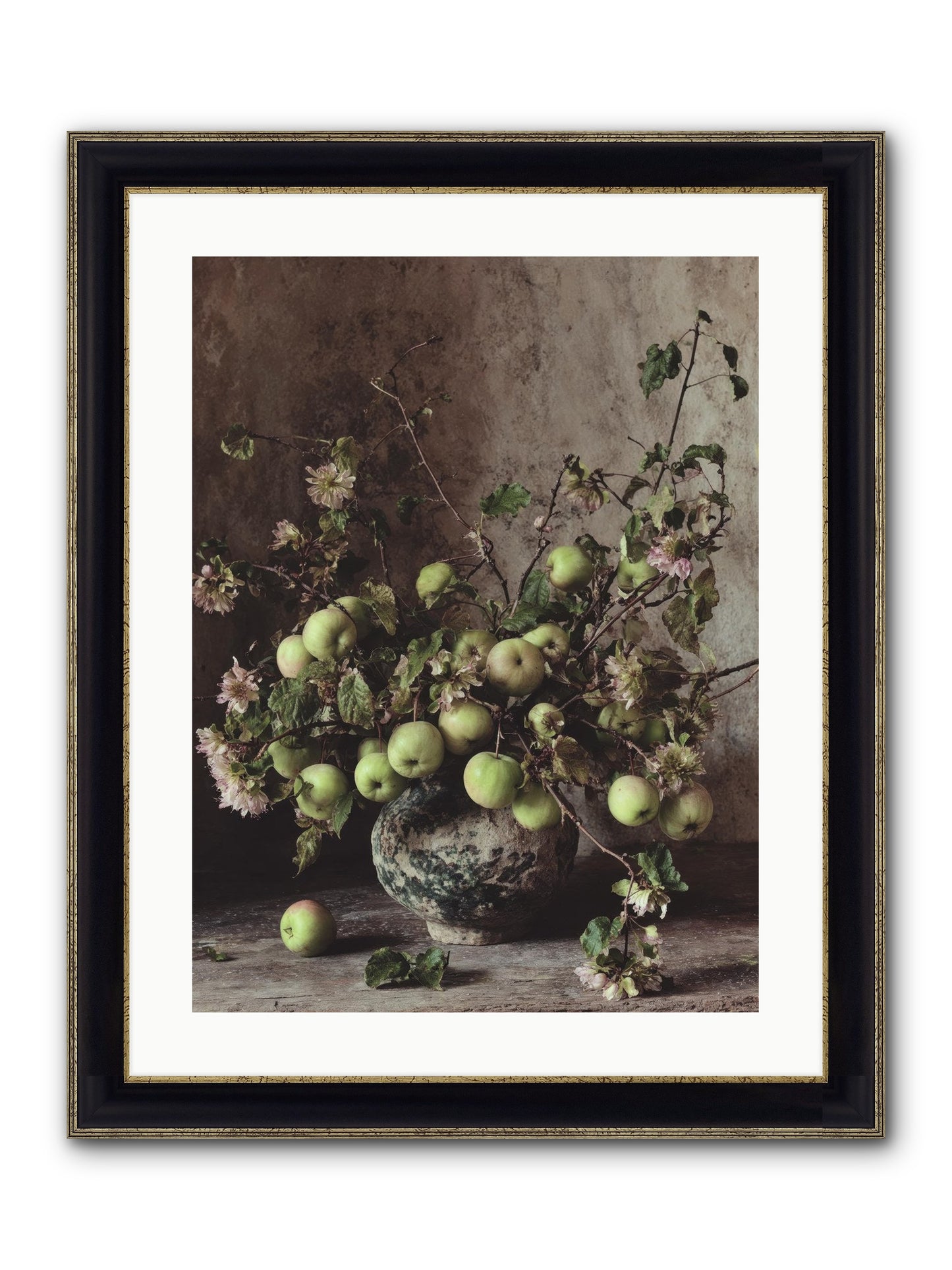 Morning Side Framed Print - Black & Gold 18x24
