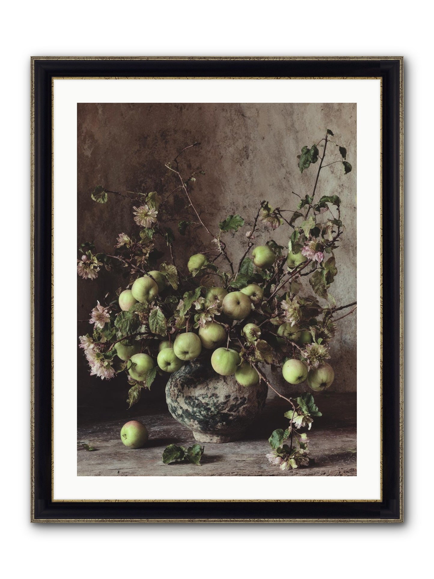 Morning Side Framed Print - Black & Gold 24x32