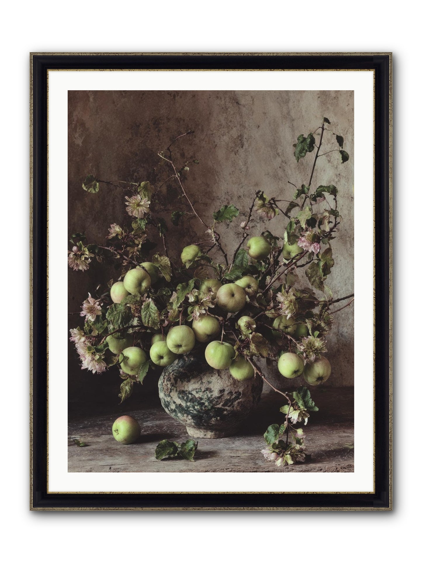 Morning Side Framed Print - Black & Gold 30x40