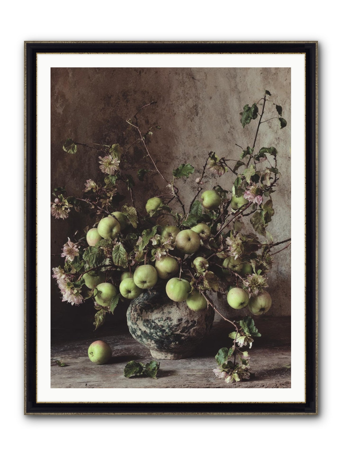 Morning Side Framed Print - Black & Gold 36x48