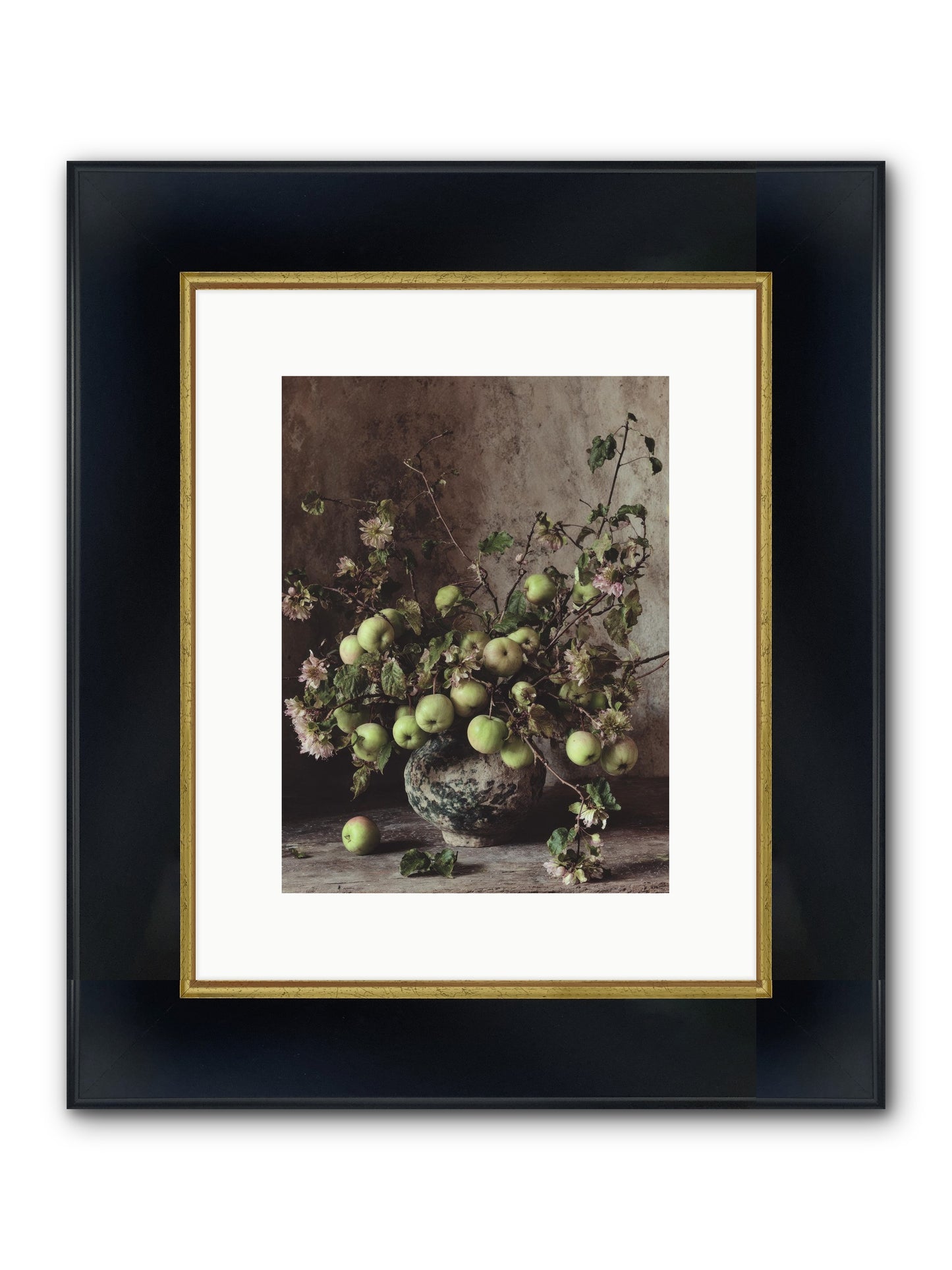 Morning Side Framed Print - Wide Black w/Gold 9x12