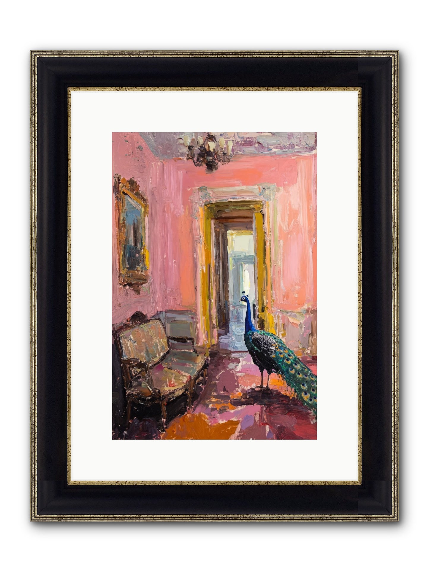 Mornings In Venice Framed Print - Black & Gold 10x15