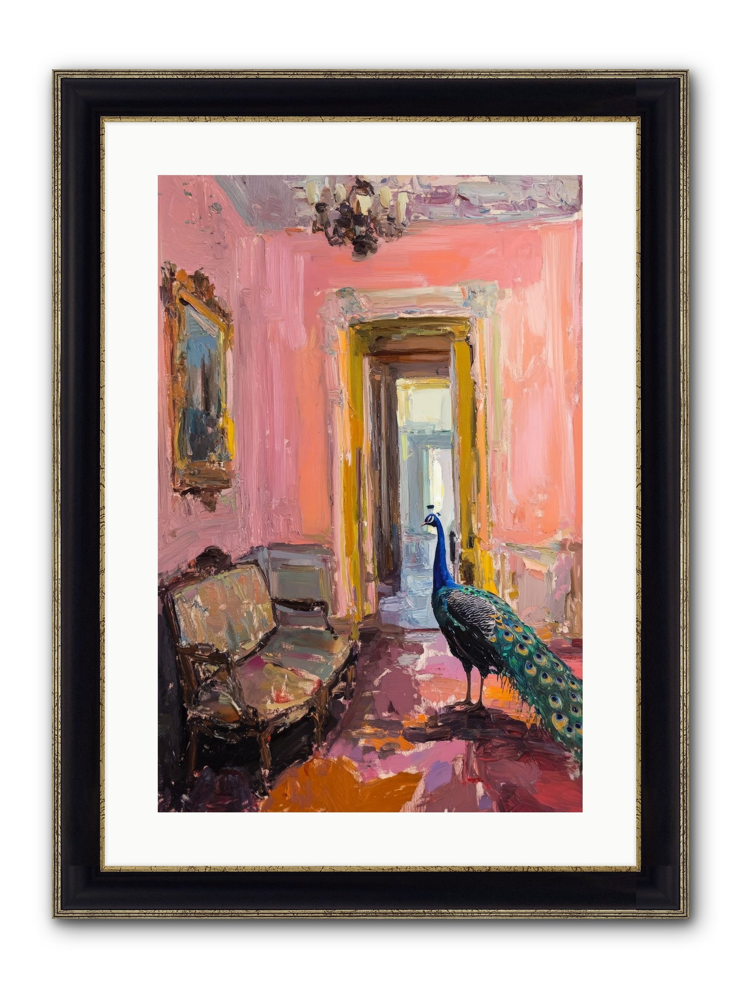 Mornings In Venice Framed Print - Black & Gold 16x24