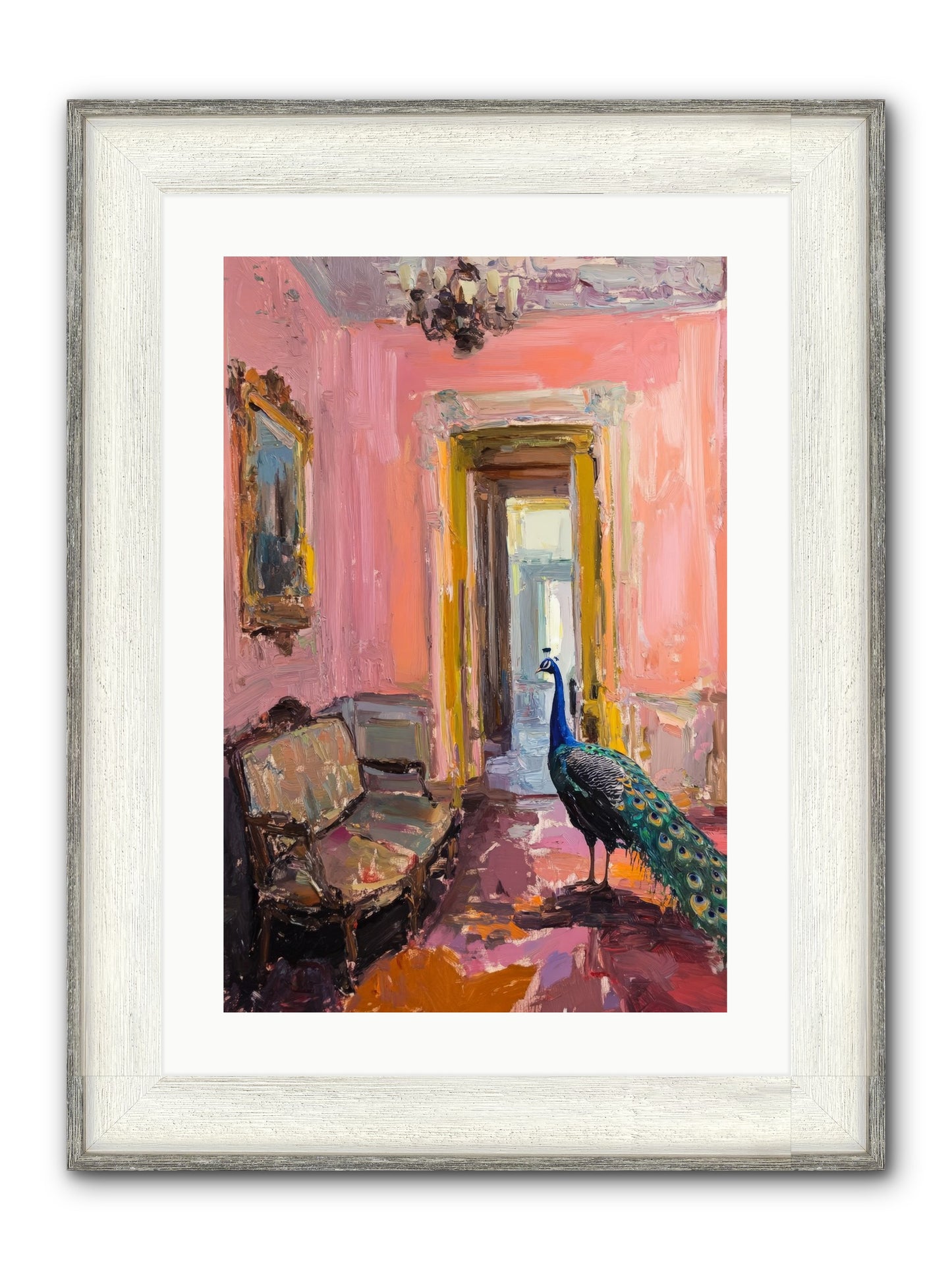 Mornings In Venice Framed Print - Driftwood White 16x24