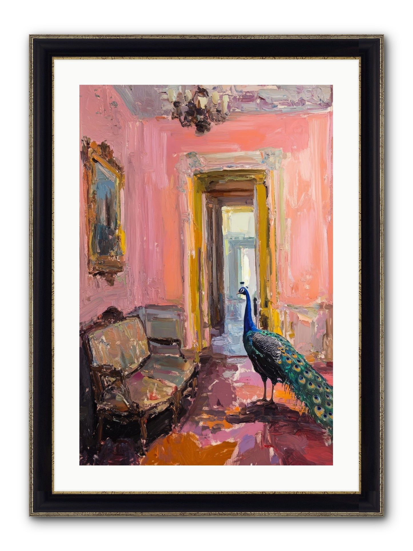 Mornings In Venice Framed Print - Black & Gold 20x30