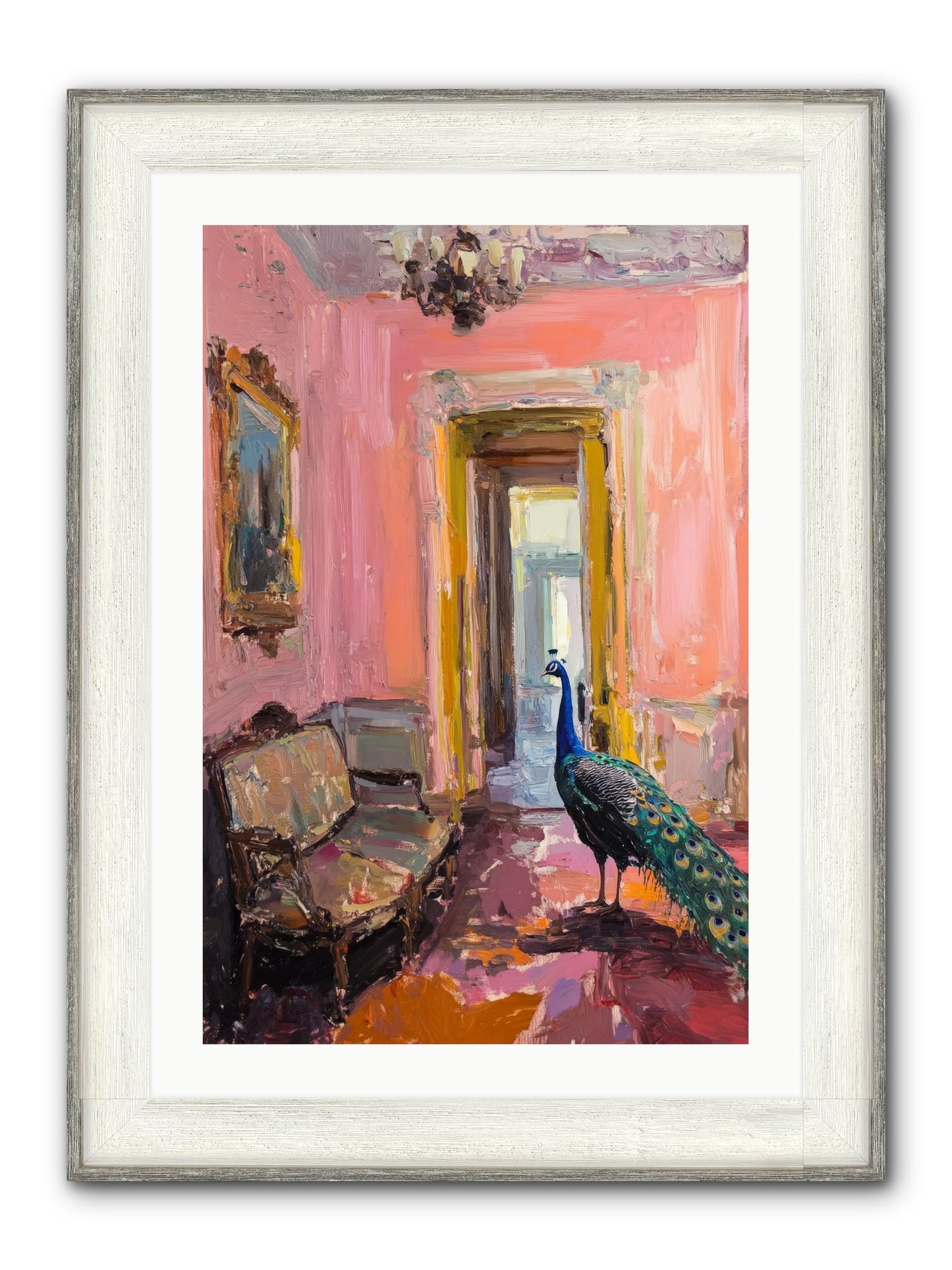 Mornings In Venice Framed Print - Driftwood White 20x30