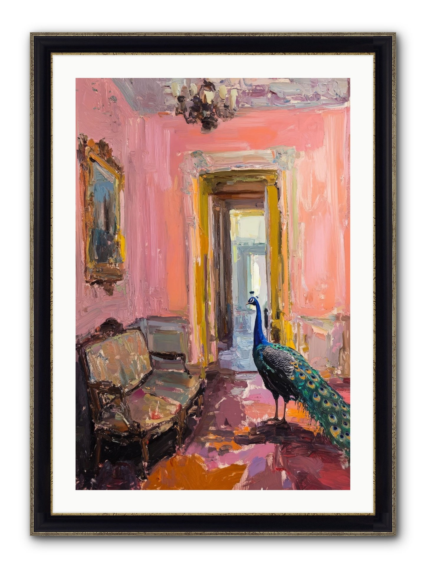 Mornings In Venice Framed Print - Black & Gold 24x36