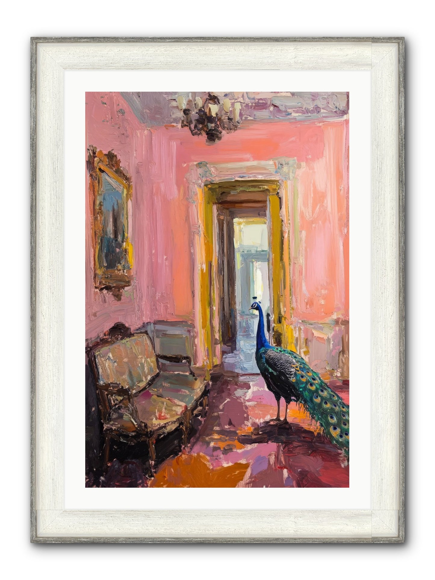 Mornings In Venice Framed Print - Driftwood White 24x36