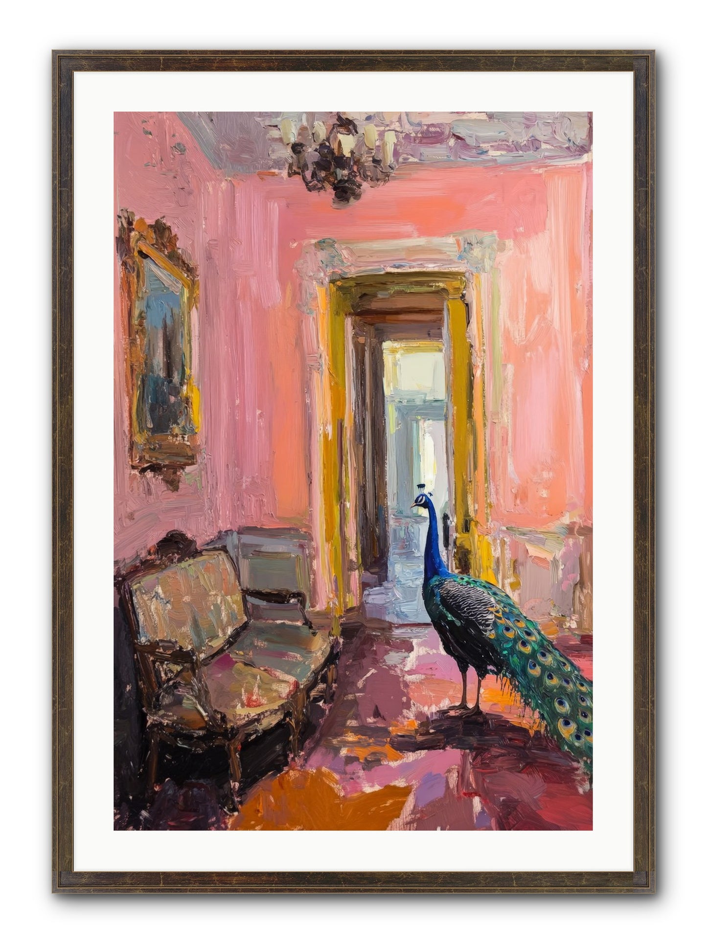 Mornings In Venice Framed Print - Slimwoods Black/Gold 24x36