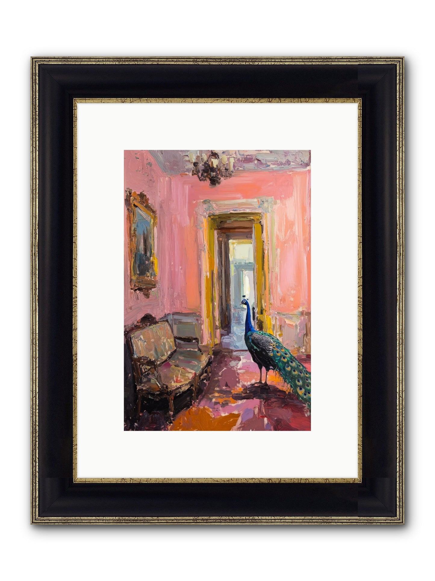Mornings In Venice Framed Print - Black & Gold 8x12
