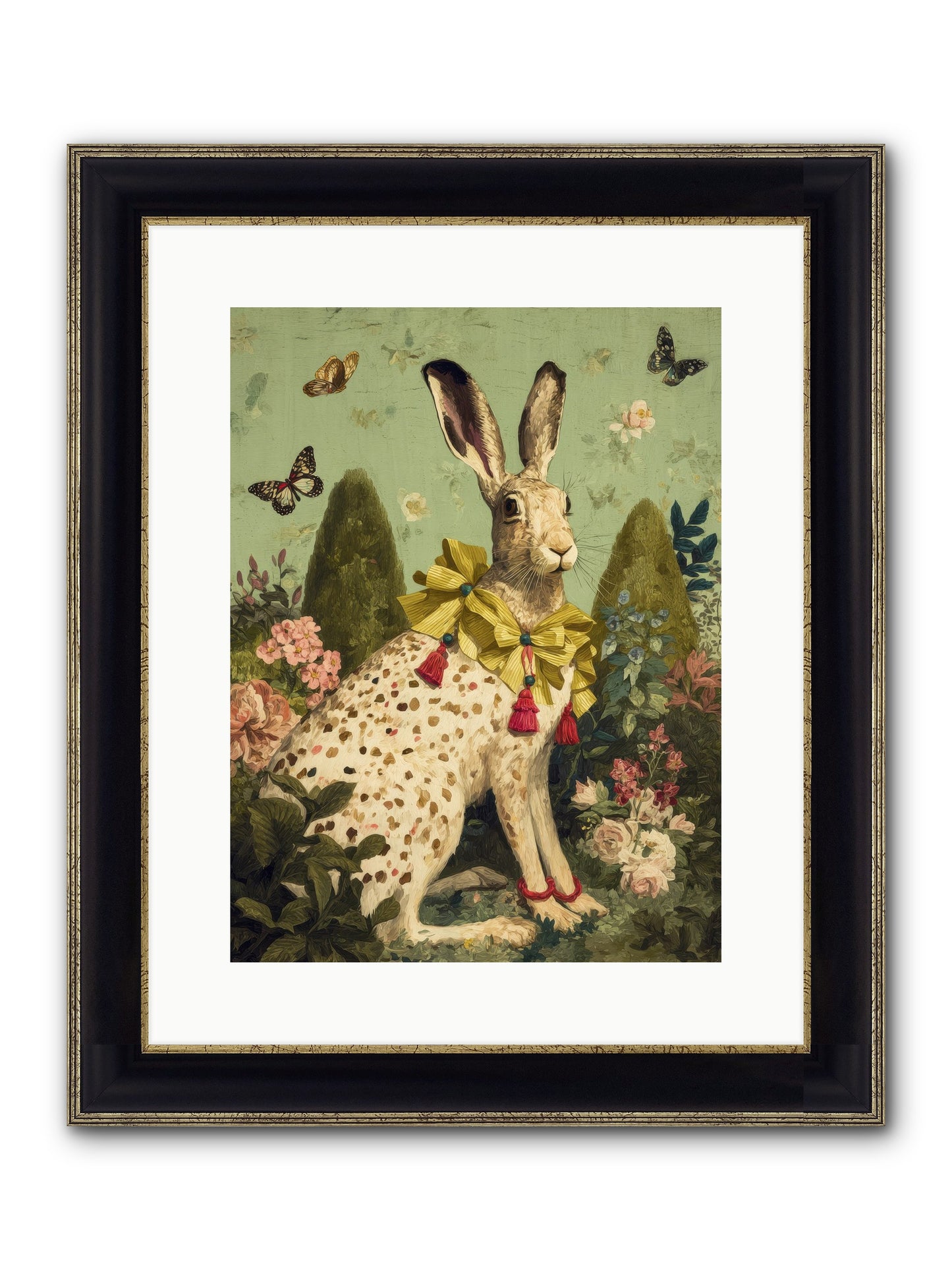 Mossbound Reverie No.1 Framed Print - Black & Gold 12x16