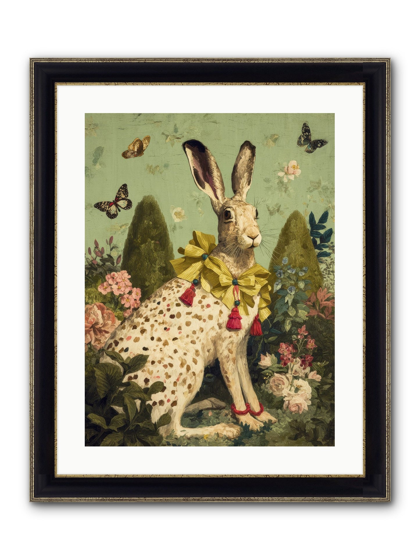 Mossbound Reverie No.1 Framed Print - Black & Gold 18x24