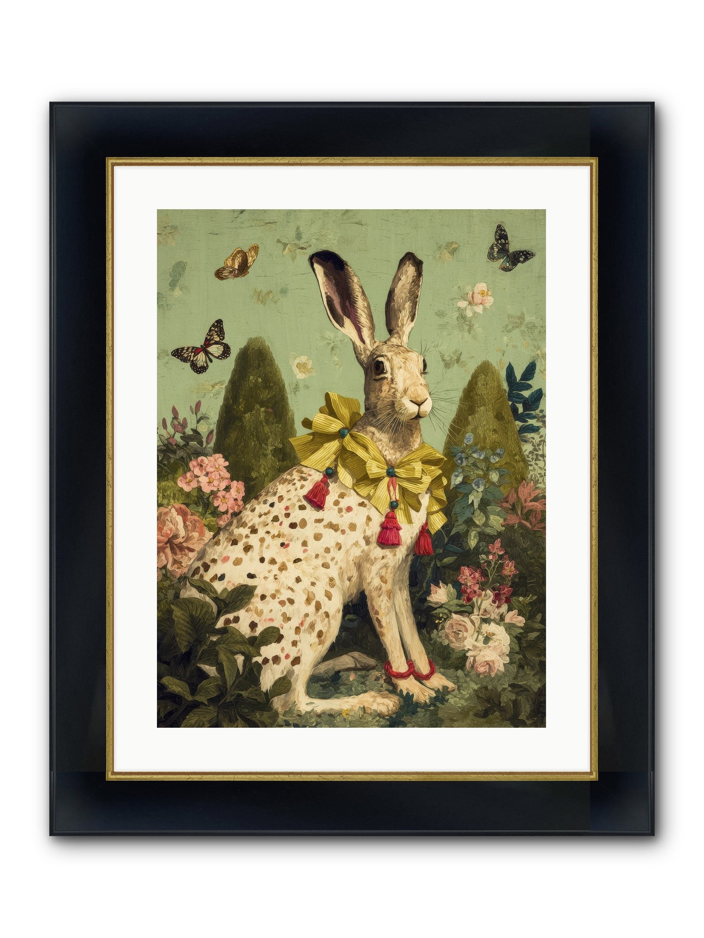 Mossbound Reverie No.1 Framed Print - Wide Black w/Gold 18x24