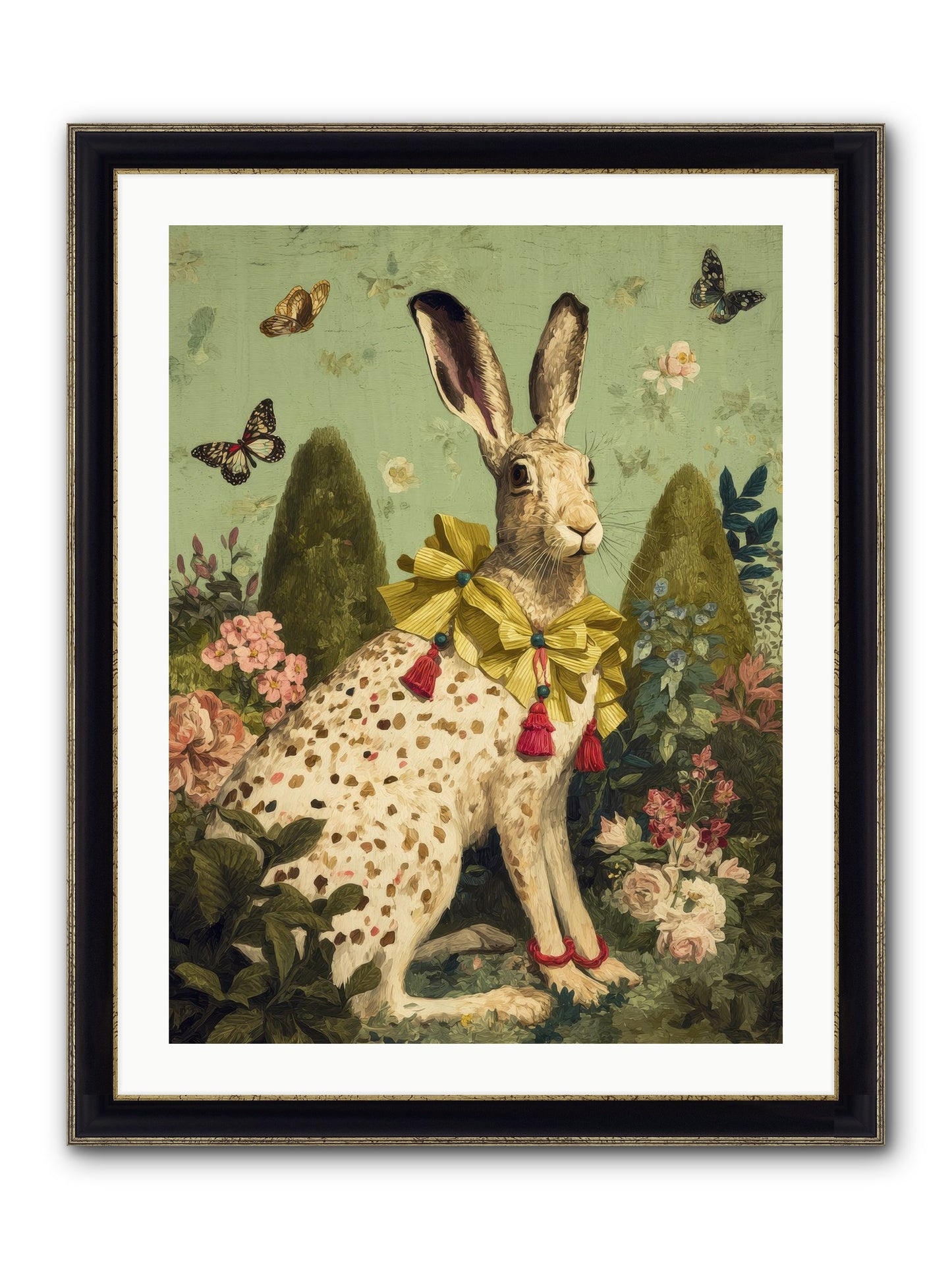 Mossbound Reverie No.1 Framed Print - Black & Gold 24x32