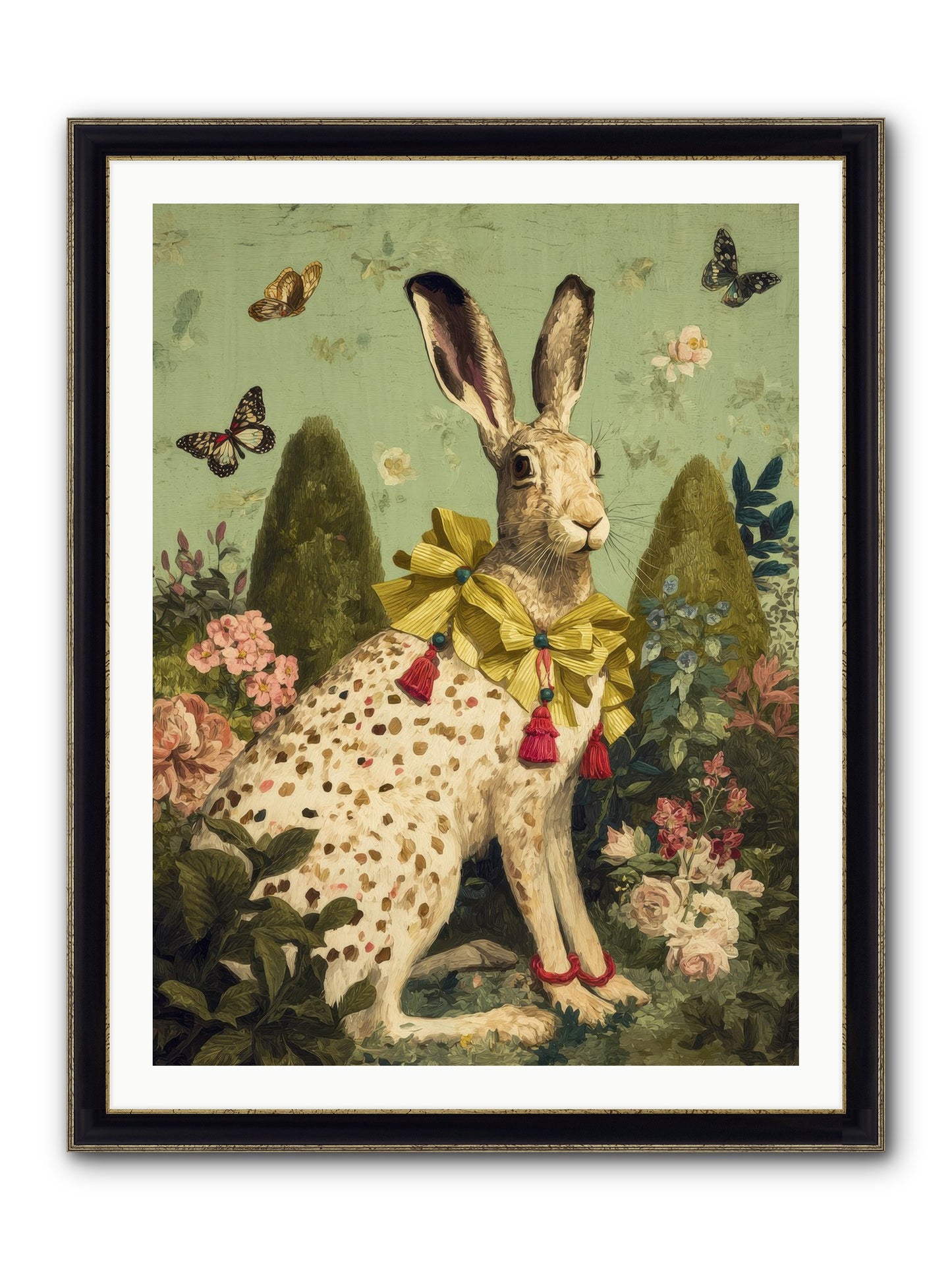 Mossbound Reverie No.1 Framed Print - Black & Gold 30x40