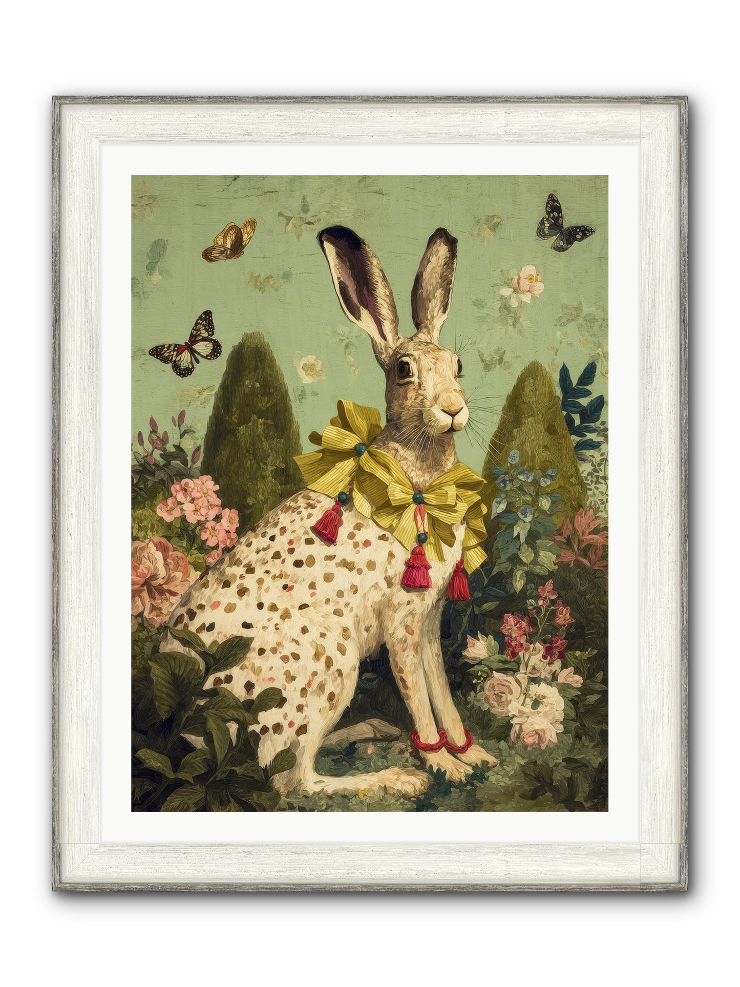 Mossbound Reverie No.1 Framed Print - Driftwood White 30x40