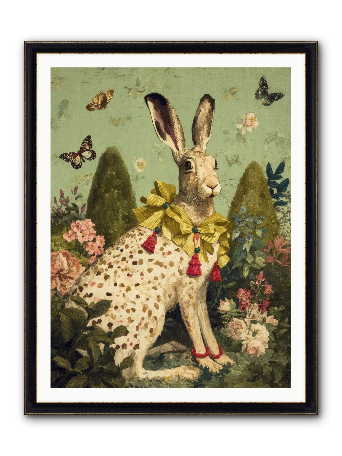 Mossbound Reverie No.1 Framed Print - Black & Gold 36x48