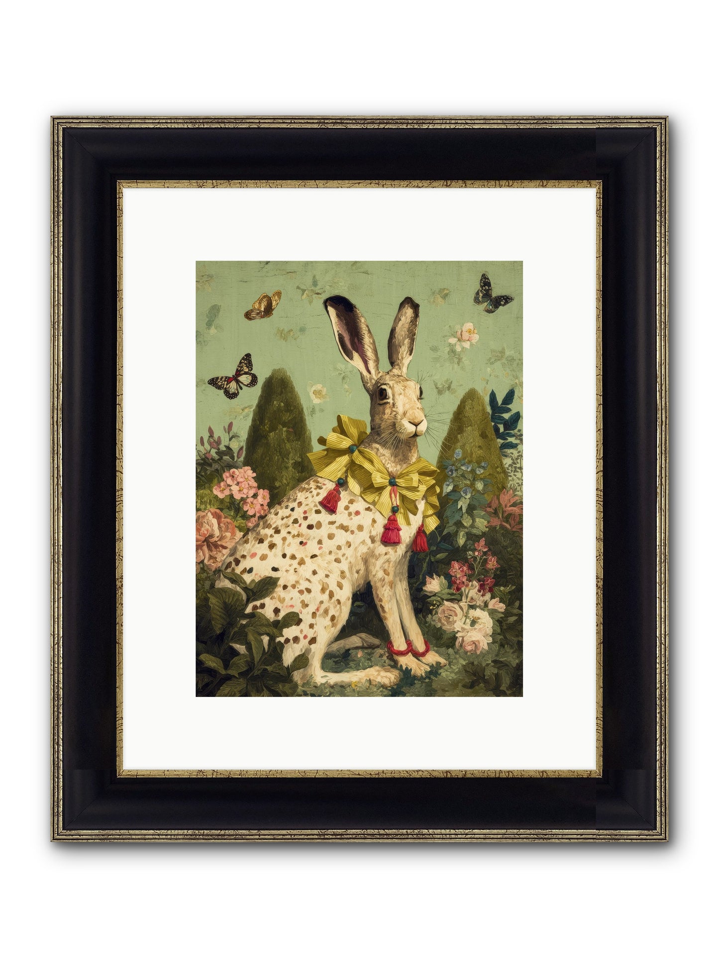 Mossbound Reverie No.1 Framed Print - Black & Gold 9x12