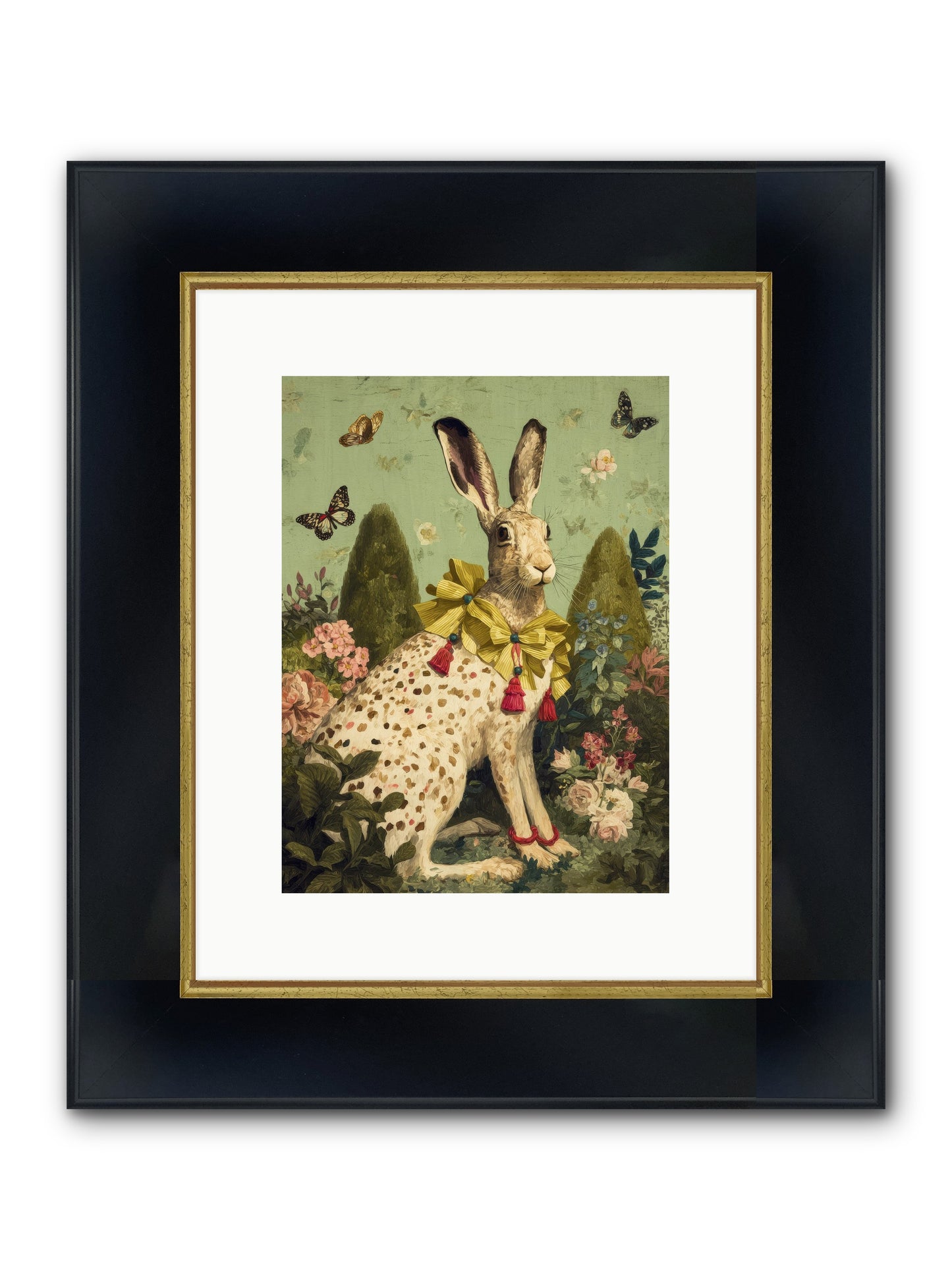 Mossbound Reverie No.1 Framed Print - Wide Black w/Gold 9x12